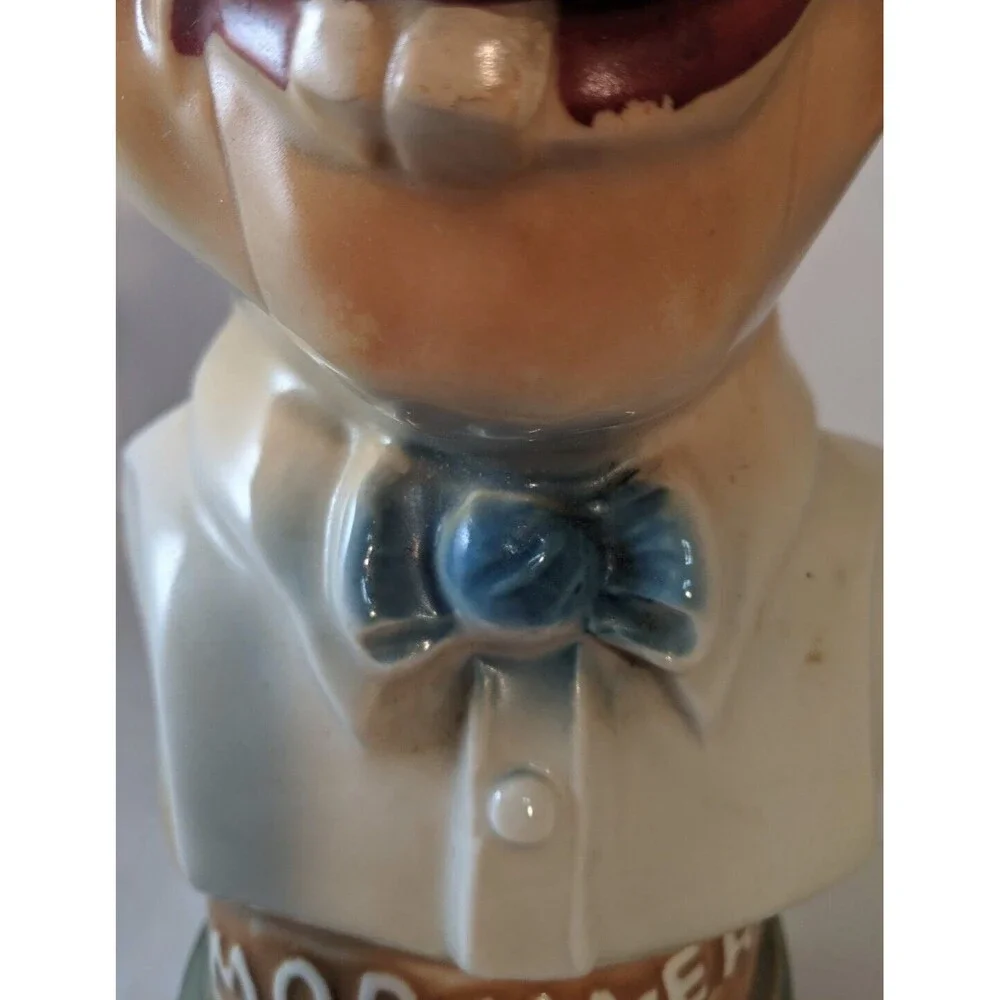 Goofy Face Of Mortimer Snerd Collectible Kentucky Whiskey Porcelain Decanter